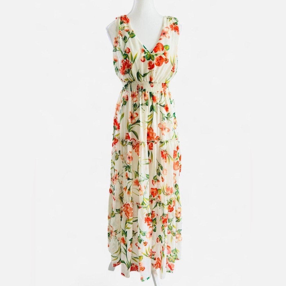 Kate & Lily Petite Floral Smocked Maxi Dress Size 4P